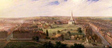 Birmingham from the Dome of St. Philips Church by Samuel Lines, 1821